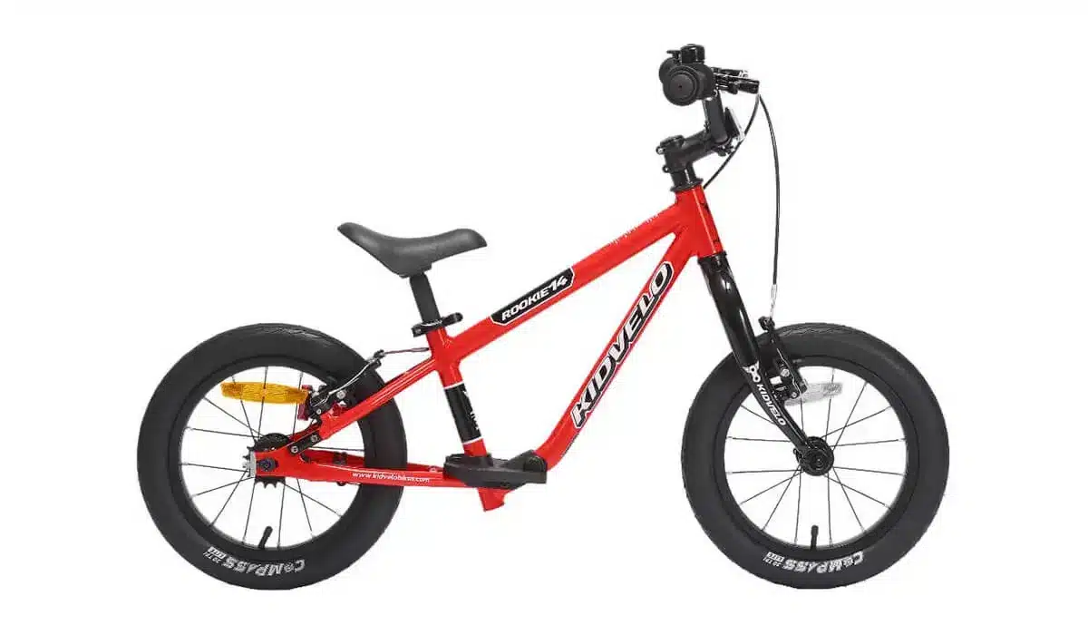 Rookie 14 Convertible Balance Bike in Neon Red colour