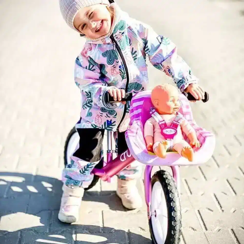 Cruzee-12-Balance-Bike-Pink-Girl-with-Doll-Seat-Kids-Bikes-Online