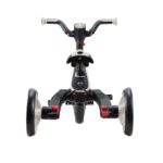 Back view of Globber explorer tricycle foldable 4 in1 trike-Taupe colour