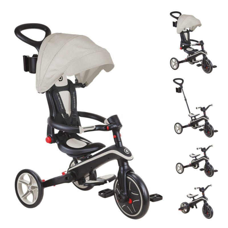 Globber explorer tricycle foldable 4 in1 trike-Taupe colour
