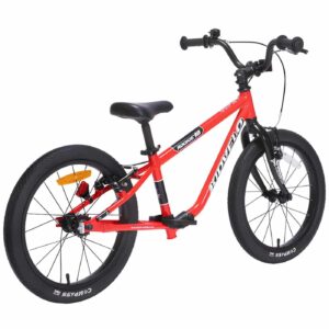 Kidvelo Rookie 18 Balance To Pedal Bike Red - Rear Angle View