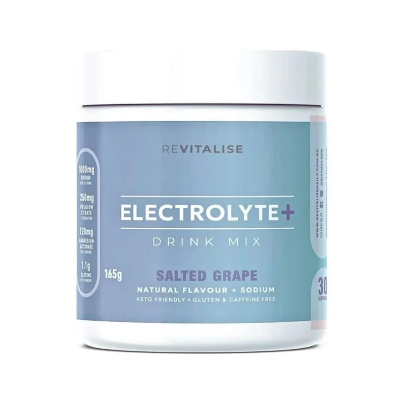 Revitalise Sodium + Zero Sugar Electrolytes - Salted Grape Flavor - 30 Serving