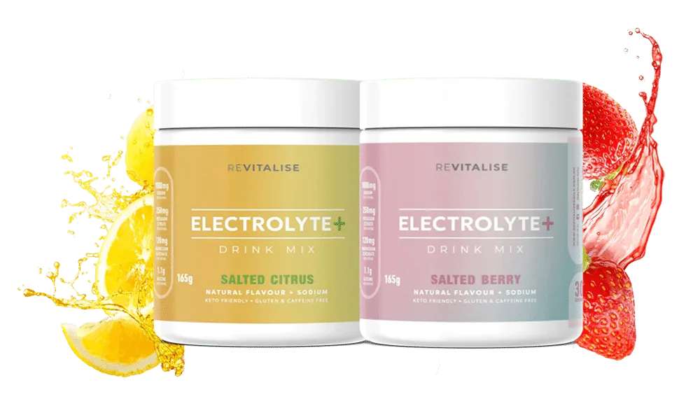 Revitalise Zero Sugar Electrolyte Drink Mix 310g _Salted Citrus & Salted Berry Flavour