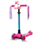 I_Glide 3 wheel scooter with Unicorn Head and Streamers
